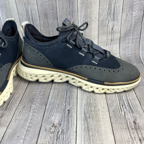 Cole Haan 5.ZEROGRAND Wingtip Oxford Shoes Men's 9W Light Navy C36507 NWOB - Picture 8 of 11